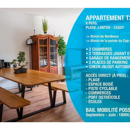 Nouveau ! Lanton Plage, 6 Voyageurs Екстер'єр фото
