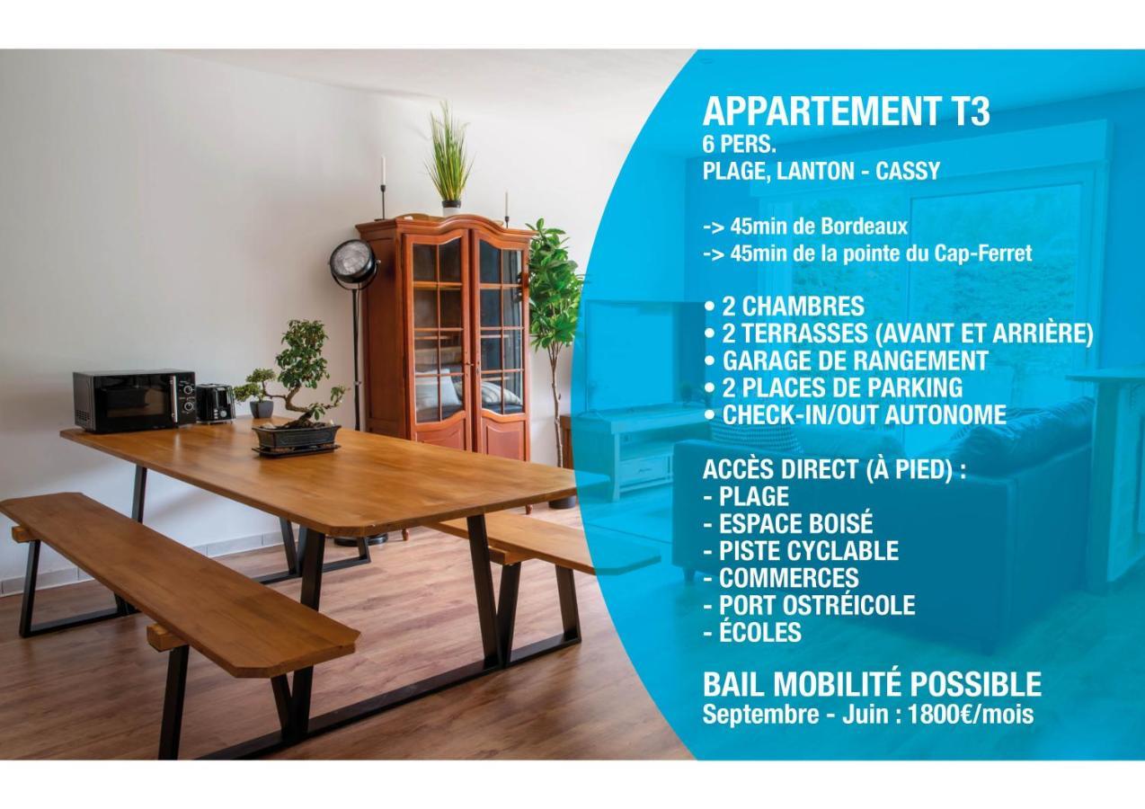 Nouveau ! Lanton Plage, 6 Voyageurs Екстер'єр фото